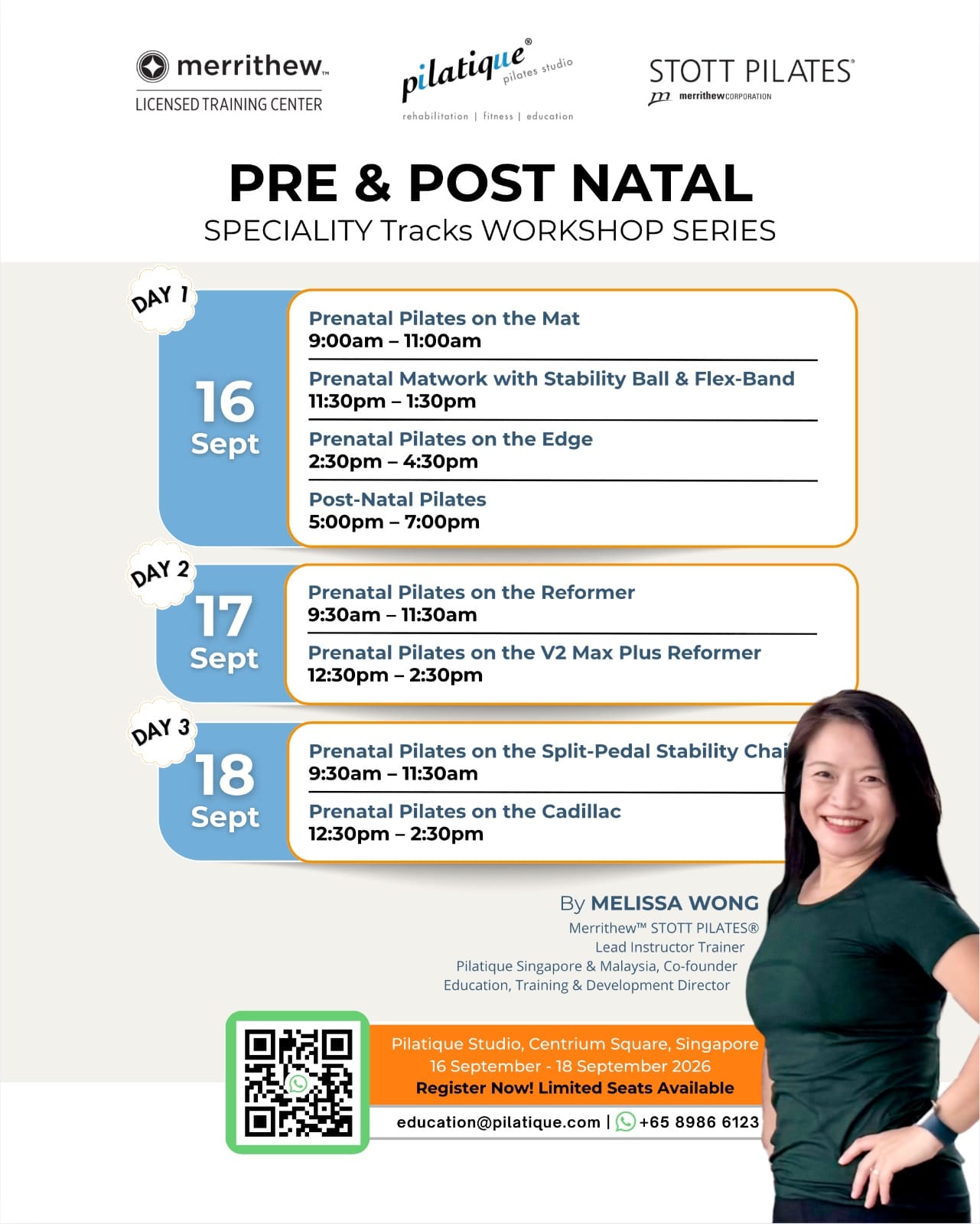 STOTT PILATES Pre and Post-Natal Specialty Track Workshops Singapore by Pilatique